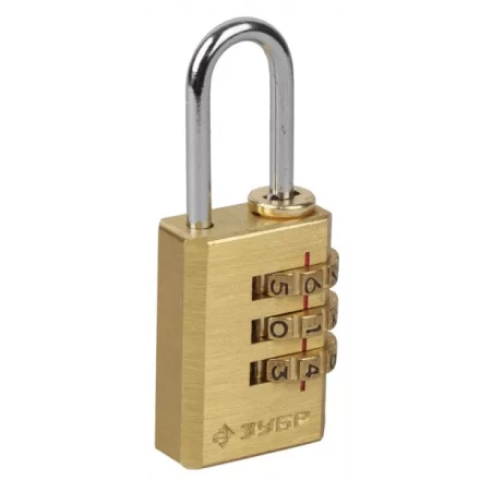 Замок ЗУБР "ЭКСПЕРТ" навесной мини, кодовый, 3 диска 37118-1_z01 купить в Когалыме