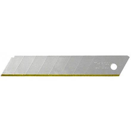 Лезвие &quot;SOLINGEN&quot; сменное, KRAFTOOL 09606-TIN-18-S5, сегментиров, нитрид титана, многоуровневая закалка, 15 сегментов, 18мм, 5шт 09606-TIN-18-S5_z01 купить в Когалыме