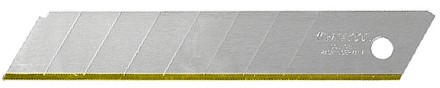Лезвие &quot;SOLINGEN&quot; сменное, KRAFTOOL 09606-TIN-18-S5, сегментиров, нитрид титана, многоуровневая закалка, 15 сегментов, 18мм, 5шт 09606-TIN-18-S5_z01 купить в Когалыме