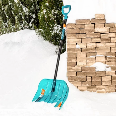 Лопата для уборки снега поликарбонат Palisad 61690, 460х400х1400 мм, алюминиевый черенок, LUXE купить в Когалыме