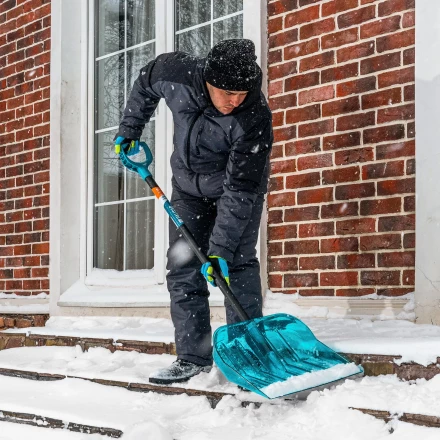 Лопата для уборки снега поликарбонат Palisad 61690, 460х400х1400 мм, алюминиевый черенок, LUXE купить в Когалыме