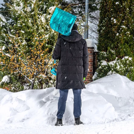 Лопата для уборки снега поликарбонат Palisad 61690, 460х400х1400 мм, алюминиевый черенок, LUXE купить в Когалыме