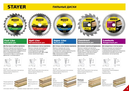 Пильный диск &quot;Laminate line&quot; для ламината, 165x30, 48Т, STAYER 3684-165-30-48 купить в Когалыме