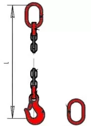 Строп цепной одноветвевой 1СЦ 8 т  L=3.5 м 8 кл купить в Когалыме