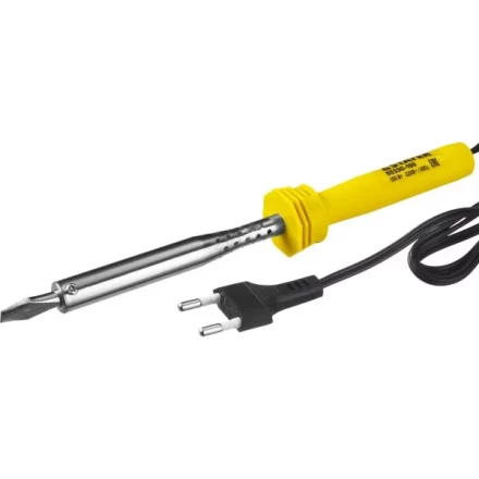 Паяльник STAYER "STANDARD" с пластмассовой рукояткой и долговечным жалом, 100 Вт, клин 55330-100 купить в Когалыме