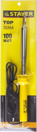 Паяльник STAYER "STANDARD" с пластмассовой рукояткой и долговечным жалом, 100 Вт, клин 55330-100 купить в Когалыме
