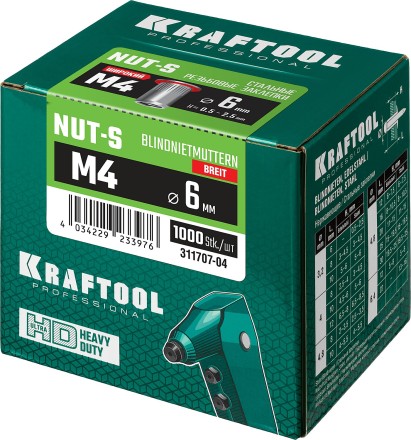 Заклепки резьбовые KRAFTOOL 311707-04 купить в Когалыме