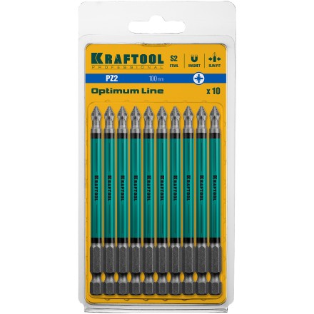Биты KRAFTOOL OPTIMUM PZ 26124-2-100-10 купить в Когалыме
