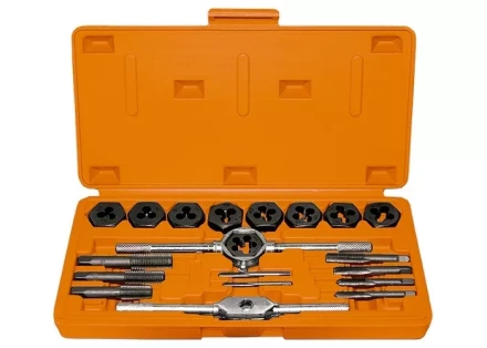 Набор метчиков и плашек М3 - М12 плашко-метчикодержатель 20 предметов в пластиковом боксе SPARTA 773105 купить в Когалыме