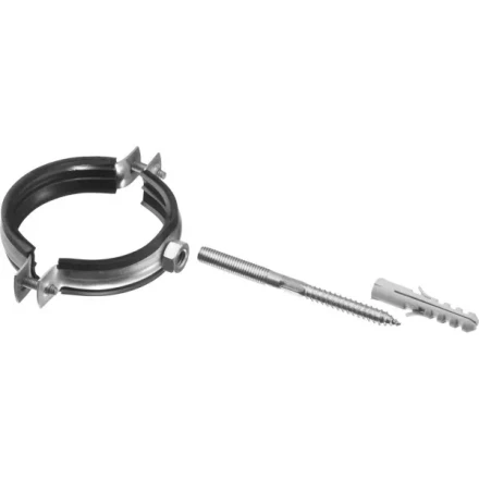 ЗУБР "МАСТЕР". Хомут трубный с гайкой, оцинкованный, в комплекте с сантехнической шпилькой и дюбелем, 2 1/2", 1шт 37866-75-80 купить в Когалыме