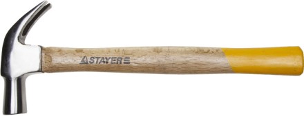 Молоток-гвоздодер STAYER &quot;STANDARD&quot; TopStrike кованый, с деревянной ручкой, 450г 20232_z01 купить в Когалыме