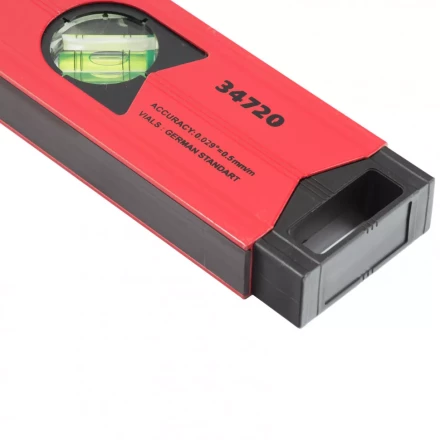 Уровень алюминиевый магнитный 2000 мм фрезерованный 3 глазка 1 зеркальный усиленный  MATRIX 34720 купить в Когалыме