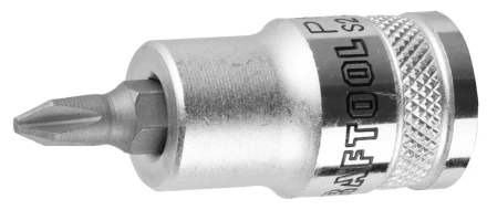 Торцовая бита-головка KRAFTOOL "INDUSTRIE QUALITAT", материал S2, PHILLIPS, сатинированная, 1/2", PH2 27901-2_z01 купить в Когалыме