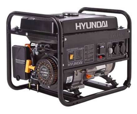 Бензогенератор газовый Hyundai HHY3000FG + колеса hourmeter LPG kit купить в Когалыме