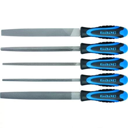 Набор напильников 200 мм 5 шт двухкомпонентная рукоятка БАРС 15854 купить в Когалыме