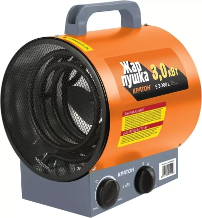 Тепловая пушка электрическая Кратон Жар-пушка Е 3-300 L 3 09 04 029 купить в Когалыме