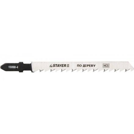 Полотна STAYER &quot;PROFI&quot;, T101D, для эл/лобзика, HCS, по дереву, ДСП, ДВП, EU-хвост., шаг 4мм, 75мм, 2шт 15990-4_z01 купить в Когалыме