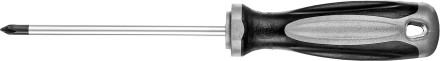 Отвертка MIRAX 25096-1-10, закаленный стержень, двухкомпонентная рукоятка, PH1x100мм 25096-1-10 купить в Когалыме