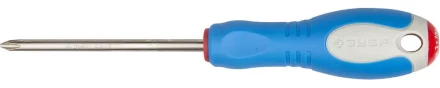 Отвертка ЗУБР, Cr-V сталь, трехкомпонентная рукоятка, цветовая индикация типа шлица, PH №2, 100мм 25252-2-100_z01 купить в Когалыме