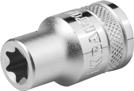 Торцовая головка KRAFTOOL &quot;INDUSTRIE QUALITAT&quot;, Cr-V, внешний TORX, хромосатинированная, 1/2&quot;, Е 14 27810-14_z01 купить в Когалыме