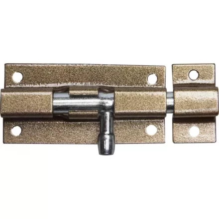 Задвижка накладная для окон и мебели "ШП-60 КМЦ", цвет коричневый металлик/цинк, 60мм 37753-60 купить в Когалыме