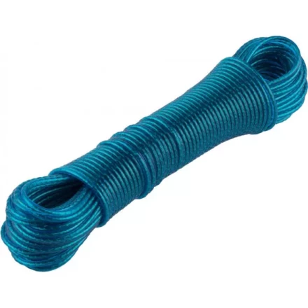 Шнур ЗУБР "МАСТЕР" бельевой, стальная сердцевина, в пластиковой оплетке, 20м 50140-20 купить в Когалыме