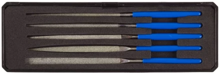 Набор ЗУБР "ЭКСПЕРТ" Надфили с алмазным напылением в пластиковом боксе, P 140, 140х75мм, 5 предметов 33388-140-H5 купить в Когалыме