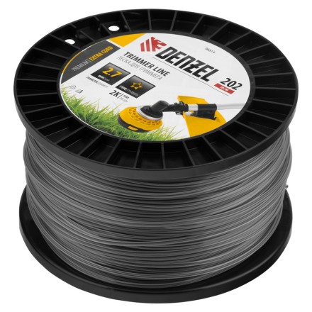 Леска для триммера двухкомпонентная звезда, 2,7мм х 202м, на DIN катушке EXTRA CORD// Denzel 96814 купить в Когалыме