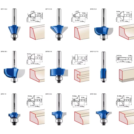 ЗУБР 30 шт, набор профильных фрез по дереву, Профессионал (28796-H30) купить в Когалыме
