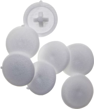 Заглушка декоративная ЗУБР под шуруп, цвет белый, шлиц №2, ТФ6, 40шт 4-308156-3 купить в Когалыме