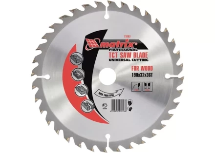 Пильный диск по дереву, 230 х 32мм, 36 зубьев + кольцо 30/32 MATRIX Professional 73296 купить в Когалыме