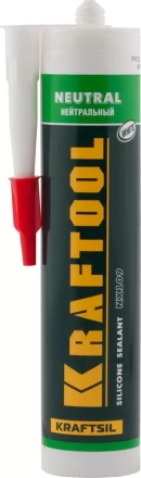 Герметик силиконовый KRAFTOOL белый, нейтральный, 300мл 41257-0 купить в Когалыме