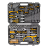 Набор инструментов Denzel 15803, 1/2", 1/4", CrV, S2, пластиковый кейс, 100 предметов купить в Когалыме