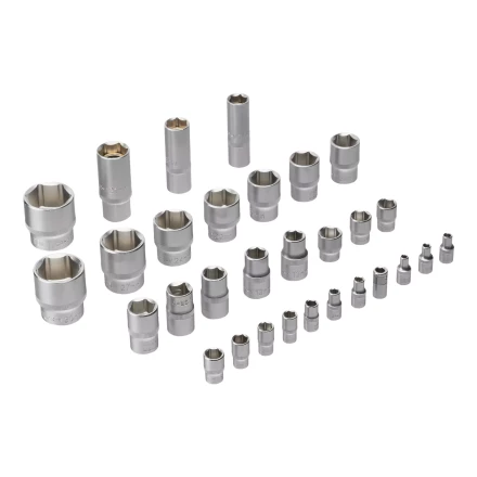 Набор инструментов Denzel 15803, 1/2", 1/4", CrV, S2, пластиковый кейс, 100 предметов купить в Когалыме