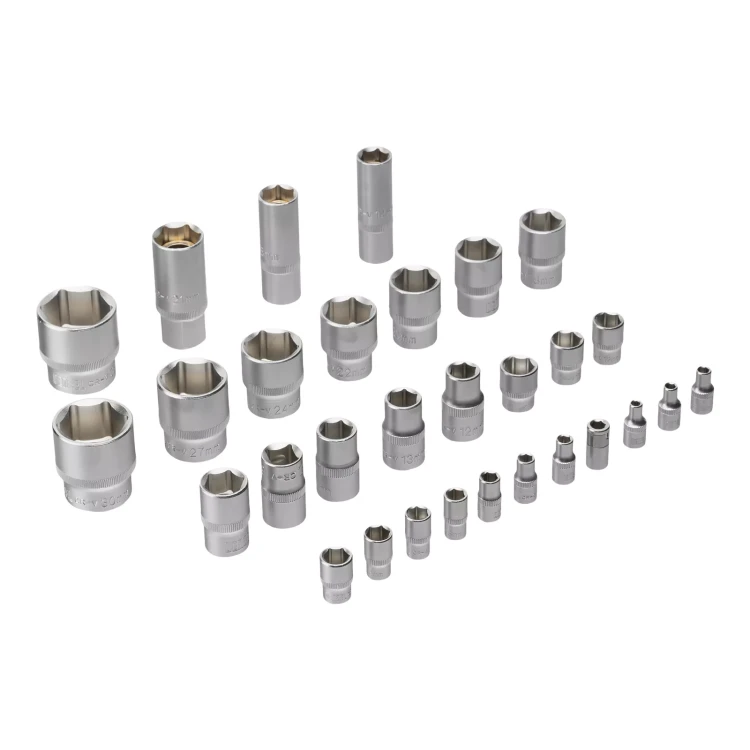 Набор инструментов Denzel 15803, 1/2", 1/4", CrV, S2, пластиковый кейс, 100 предметов купить в Когалыме