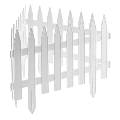Забор декоративный 36х300 см, белый, Россия Palisad 6500477