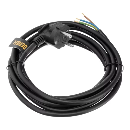 Шнур сетевой Energy Series Denzel, ПВС, 3 м, 3 x 1,5 мм, с неразборной вилкой, черный, 3 м, 37675 купить в Когалыме