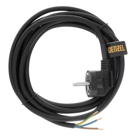 Шнур сетевой Energy Series Denzel, ПВС, 3 м, 3 x 1,5 мм, с неразборной вилкой, черный, 3 м, 37675 купить в Когалыме