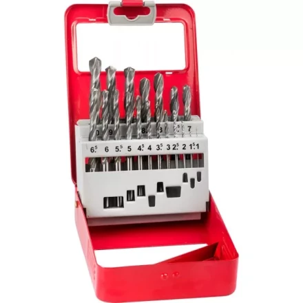 Набор ЗУБР &quot;МАСТЕР&quot;: Свёрла  по металлу, быстрорежущая сталь, в мет. боксе, 1-10мм, 19шт 29621-H19-M купить в Когалыме