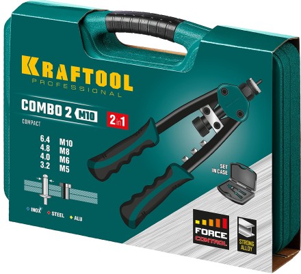 Комбинированные заклепочники двуручные KRAFTOOL Combo2-M10 31181 купить в Когалыме