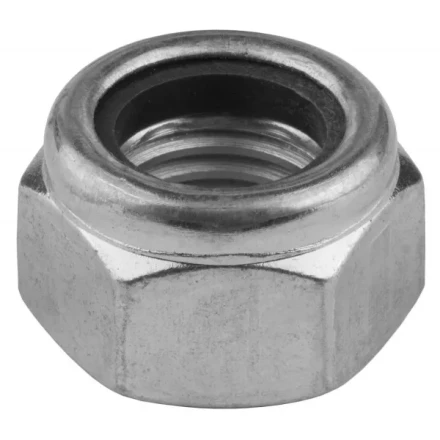 Гайка шестигранная, DIN 985, самостопорящаяся, с нейлоновым кольцом, кл. пр. 8, оцинкованная, M16, 100 шт, KRAFTOOL 303584-16 303584-16 купить в Когалыме