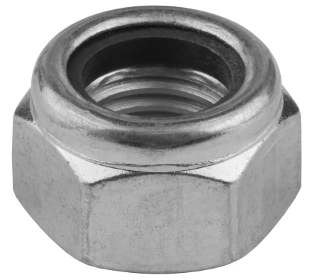 Гайка шестигранная, DIN 985, самостопорящаяся, с нейлоновым кольцом, кл. пр. 8, оцинкованная, M16, 100 шт, KRAFTOOL 303584-16 303584-16 купить в Когалыме