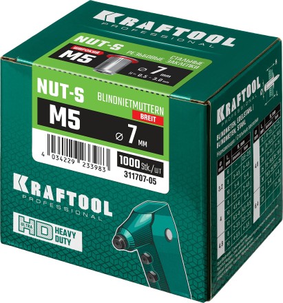 Заклепки резьбовые KRAFTOOL 311707-05 купить в Когалыме