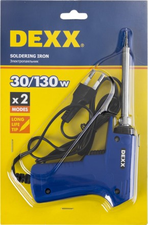 Паяльник DEXX, 2 уровня мощности 30-130Вт, пистолетная рукоятка 55317-130 купить в Когалыме