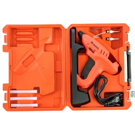 Клеевой пистолет 11 мм подставка кейс 20 160 Вт 16 г/мин регулятор 150-200° Matrix 93015 купить в Когалыме