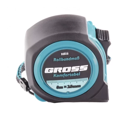 Рулетка Komfortabel 8 м х 25 мм обрезиненный корпус Gross 32563 купить в Когалыме
