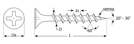 Саморезы СГД гипсокартон-дерево пакет серия ПРОФЕССИОНАЛ купить в Когалыме