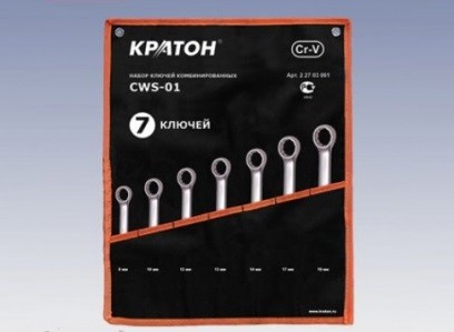 Набор ключей комбинированных Кратон CWS-01 7 пр. 2 27 03 001 купить в Когалыме