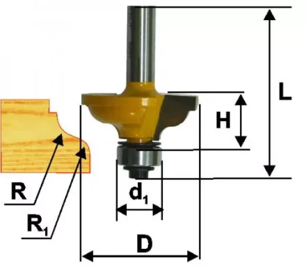 Фреза кром. калевочная ф349х144мм R4/48мм хв8мм 46272 купить в Когалыме