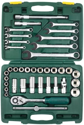 Набор KRAFTOOL "EXPERT QUALITAT" Торцовые головки "SUPER LOCK" с присоединит квадратом, 1/2", 38 предметов 27886-H38_z01 купить в Когалыме